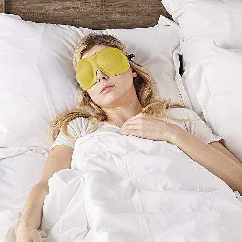 Баки 40 Трепка Без Притисок Цврста Маска За Очи за Спиење &засилувач; Патување, Злато, Една Големина