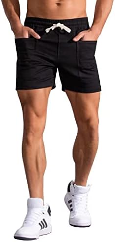 Тенок спортови за мажи со машка машка машка шорцеви случајни големи џебни еластични половини кратки панталони
