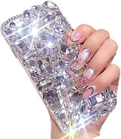 Bling Diamond Case за Samsung Galaxy S9 Plus, Aearl 3D Homemade Luxurue Crystal Rhinestone Сјаен сјај Сјаен сјај Целосно јасно камења