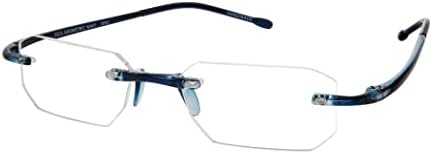 Геометриски очила за читање на гелови Scojo New York, ултра-лесна категорија читатели на безмилосници за жени и мажи