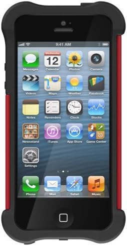 Балистички SX0945-M355 SG Maxx Случај Со Футрола за iPhone 5, Црн Силиконски/Црн TPU/Црвен КОМПЈУТЕР - 1 Пакет-Пакување На Мало-Црно/Црвено