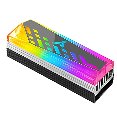 Конектори Jonsbo Argb M.2 2280 SSD Heatsink адресиран RGB алуминиум легура топлинска мијалник ладилник со термички влошки за NGFF M2 Driv Driv