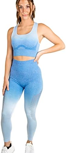 Maxxim тренингот поставува 2 парчиња женски беспрекорен спортски градник со висок половински хеланки облеки за вежбање во теретана за јога