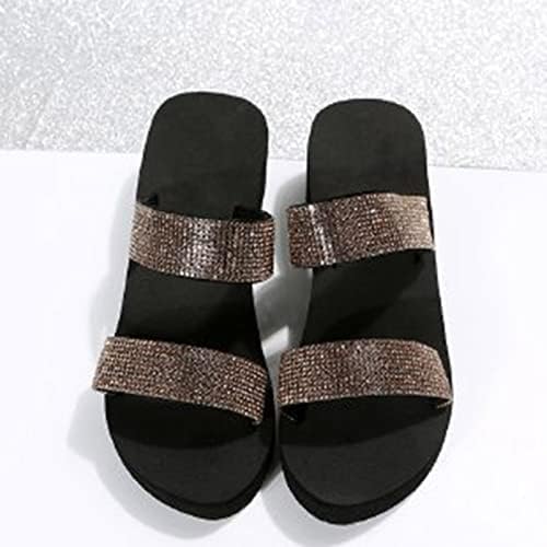 Сандали за жени папучи со платформа со лакови за поддршка, без лизгање, летово отворено слајдови на плажа чевли