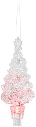 Чаши за топка, рефус креативна декорација приврзоци мини пластични Божиќни предводени украси новогодишна елка светлосна Божиќна божиќна топка куки мали мали