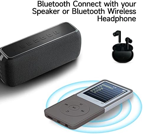 MP3 плеер, гласовен рекордер, MP4 плеер со Bluetooth 16 GB преносна дигитална дигитална хифи без загуба музика долга батерија време 1.8 Поддршка