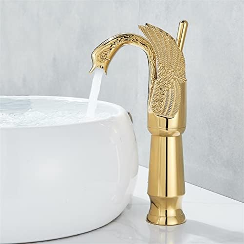 Faucets N/A Базан тапа за бања бања басен хотел хотел бакар миксер Тапс топли и ладни чешми (боја: злато, големина