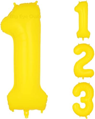 Голем Жолт Број 1 Балони Од Фолија 40 Инчен Хелиум Голем Милар 1 Ви Балон За Декорација На Роденденска Забава Со Мед Пчела Лимон