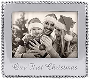 Рамка со врежана слика во Марипоза, брада 5x7, нашиот прв Божиќ