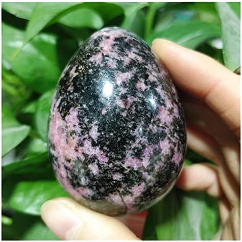 Природен минерален скапоцен камен црна линија родонит јајце женски добар желба камен накит убавина среќна јајца реики декор