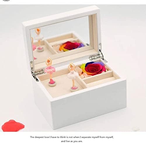 Рутавм Музички накит кутија балерина музичка кутија за накит со вечно куќиште за складирање на накит, прилагодено музички кутија подарок