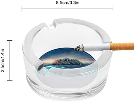 Фантазиски череп остров стакло од пепелници за цигари ветроупорен ѓубре може да печати фенси фиоки за пепел за домашна канцеларија