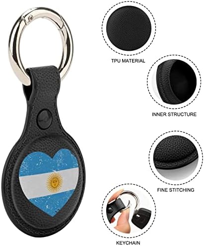 Аргентина Ретро Срце Облик Знаме Тпу Случај За AirTag Со Приврзок За Клучеви Заштитен Капак Пронаоѓач На Воздушни Ознаки Држач За Тракери