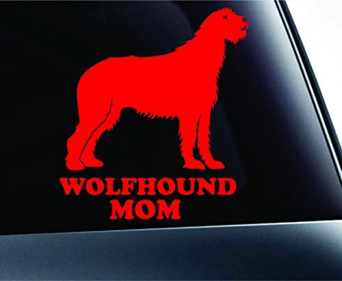 Ирски волкхунд мама куче симбол Декл шепа печати кутре кутре миленичиња семе од раса, loveубовен автомобил камион налепница прозорец
