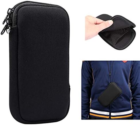 Телефонски клип случај Неопрен Телефонски ракав, 7,2 инчи Универзална мобилна торбичка за торбичка мобилна торба со патент компатибилна со Huawei