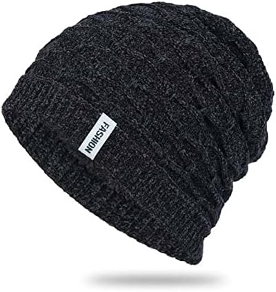 Мажи капаче топол бучен кабел плетени капи меко истегнување густо плетено плетено капаче за ладно време ски -капа со француски стил капа