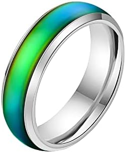 Прстени за ангажмани за жени свадбени прстени за жени во боја на свадба во боја, модерни седум температура на бојата, чувствителни светлосни