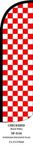 Црвено -бело карирано комплет за знаме на знамето