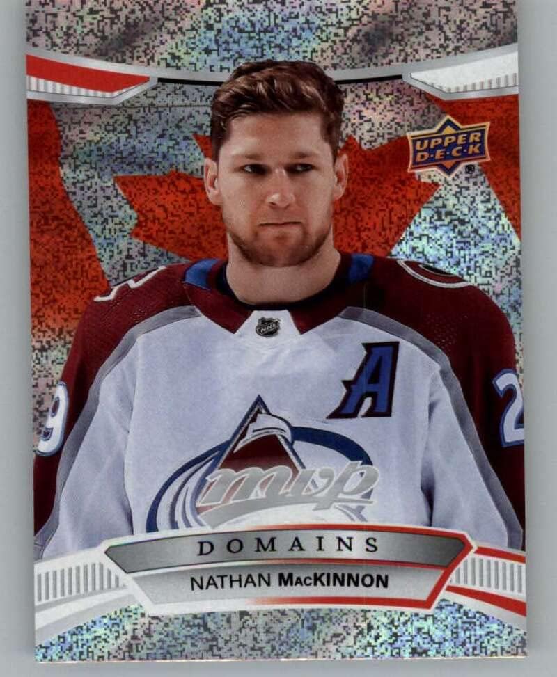 2022-23 Горна палуба МВП домени NA-29 Натан Мекинон Колорадо лавинарска картичка за трговија со хокеј NHL