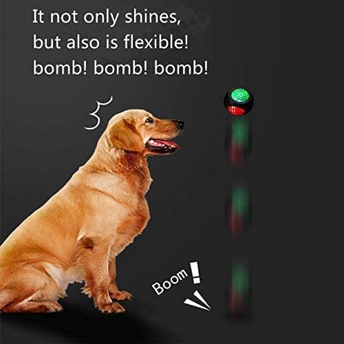 LED топката за кучиња, отскокната активирана светлосна топка за кучиња, осветлува за ноќно играње домашно кучиња топка