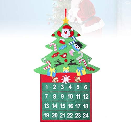 Бестојард Божиќ 24 Дена Одбројување Календар Божиќна Елка Во Облик На Ѕид Врата Виси Украс Божиќ Партија Декор