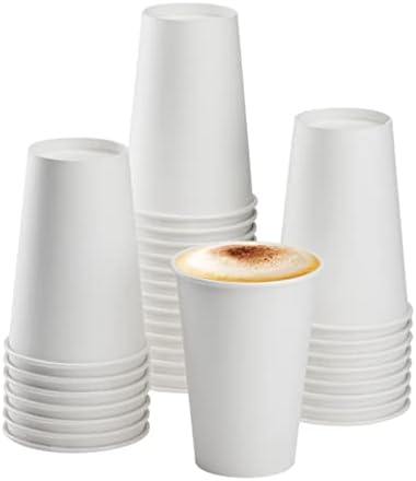 ГУРМЕКС 50 Чаши За Кафе За Еднократна Употреба | Шолји За Бела Хартија Топли Чаши За Еднократна Употреба | Идеални За Дома, Работа И