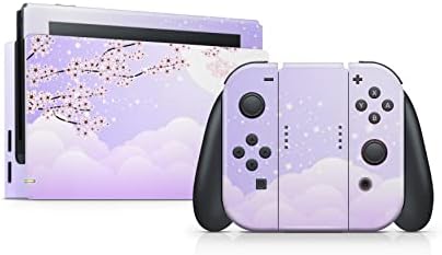 Tacky Design Sakura Flowers Кожа компатибилна со кожата Nintendo Switch - Премиум винил 3М цветници цвеќиња на налепници на Nintendo Switch Set
