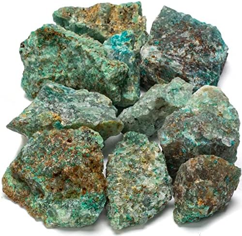 Калифано груб хризокола 10 камени пакети со ефекти со заздравување и смирување - ААА висока енергија сурова криокола - кристал на Реики што