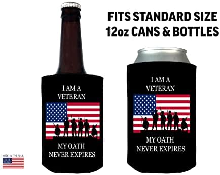 Заклетва На Воениот Ветеран Склопувачко Пиво Може Шише Пијалок Ладилник Ракави 2 Пакет Подарок Во Собата