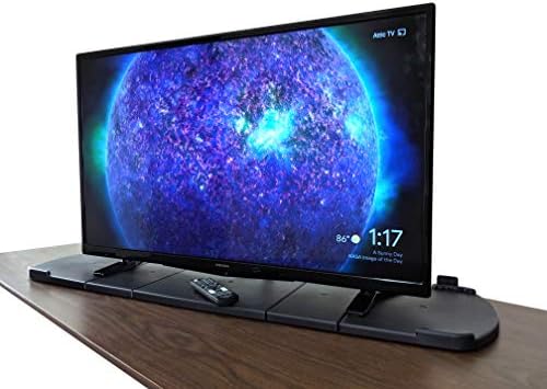 LapWorks 4K TV Swivel - Компатибилен со ТВ со две нозе, се проширува за да одговара на 40, 50, 60, 70+ инчи и поголемите телевизори - инженерски