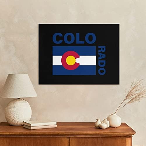 Nudquio Колорадо државно знаме платно сликарство wallидна уметност виси слика за домашна спална соба дневна соба офце декорација на нерасположена
