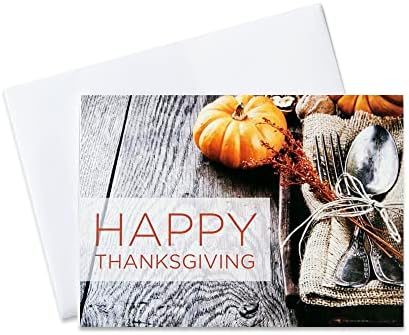 ВЕСНИК КАРТИ - честитки за Денот на благодарноста, 5х7 инчи, 25 картички и 26 бели со коверти наредени со сребрена фолија