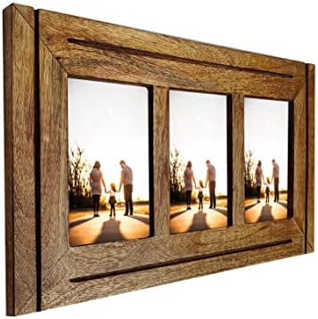 Рачно изработени рак на рак на кафеава рамка за фотографии што виси дома декор направено во Индија Декоративна дрвена рамка за
