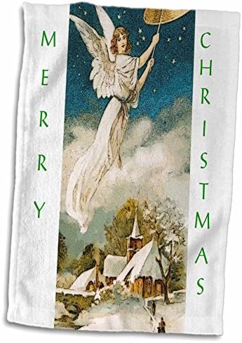 3дроза Слика На Насликан Ангел И Црква Со Среќен Божиќ - Крпи