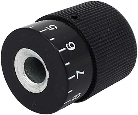 X-Gree M10 Cylinder Design Numeric Scale Knurled Control Cnab Grink Black (M10 Cilindro Diseño Escala Numérica Moleteada Perilla