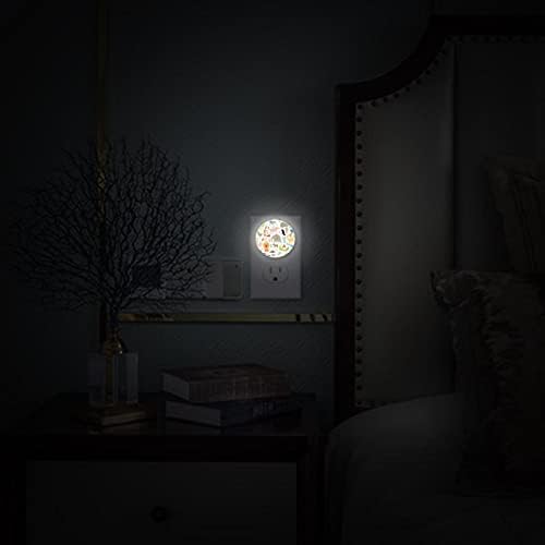 Deyya LED ноќен светлосен приклучок во wallид со авто -сензор за ноќевачка ламба за деца спални соби за бебиња расадници ходникот