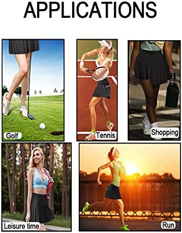 Ортуози голф тениски здолништа за жени плетеа атлетски скелети црни мини кратки тренинзи кои трчаат случајно
