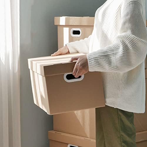 Кабилок преклопна кутија за складирање на кутии Организатор за складирање на документи со кутија за складирање на хартија Дома Дома преносно складирање со рачка К