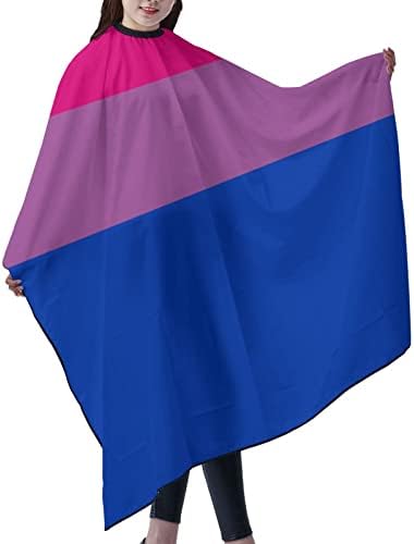Бисексуална Гордост Знаме Фризура Престилка Салон За Сечење Коса Кејп 55 х 66 Инчи, Водоотпорен Прилагодлив Фустан За Коса Фустан Наметка,