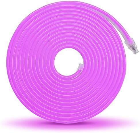 Gupup Неонска светлина лента, 16,4ft Виолетова неонски светла, 24V, 600 LED диоди, флексибилни, водоотпорни, силиконски LED јаже светла,