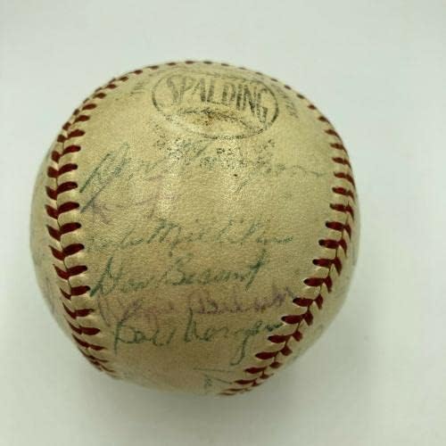 Teamеки Робинсон и Рој Кампанела 1953 година Бруклин Доџерс го потпиша бејзболот - автограмирани бејзбол