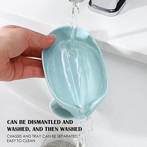 Aoyuexi само одводнување држач за сапун за самоводнување за туш када за бања, држач за сапун за сапун за сапун, пластичен сапун кутија