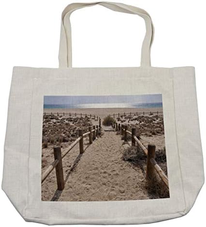 Торба за купување на плажа Амбесон, плажа Сан Мигел во близина на портата Кејп Атлантски Океан Коуст Серен празник Топло релаксирана сцена, еколошка