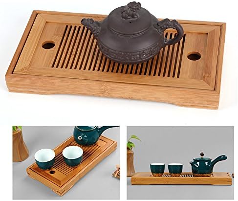 Омабета Едноставна сад за чај, елегантна мини кинески стил чај сад за чај, уникатна практична лента за чај од бамбус за кунгфу чај подарок поставен за домашна канце?