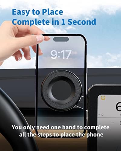 Магнетски телефон за монтирање за Tesla Car: Универзален држач за паметни телефони мобилен телефон за мобилни телефони Apple и Samsung фиксиран