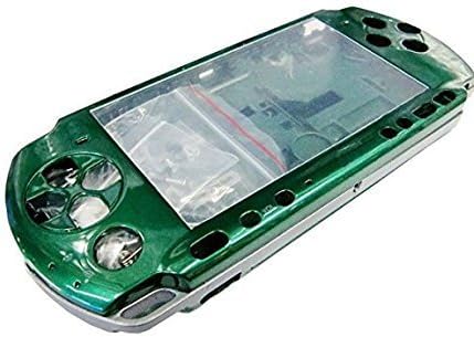 Комплет за куќи за куќи со целосна обвивка со комплет за копчиња за Sony PSP3000 PSP 3000 3001 3002 3003 3004 Замена на сериите - Зелена