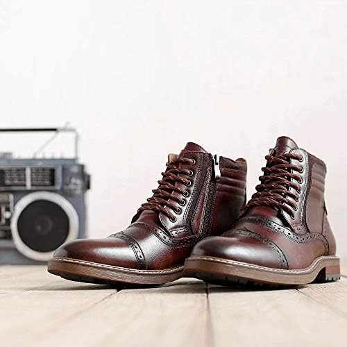 Чизми за чизми од аркабирд Челси, стилски и удобни кожни чизми на глуждот Чука со патент