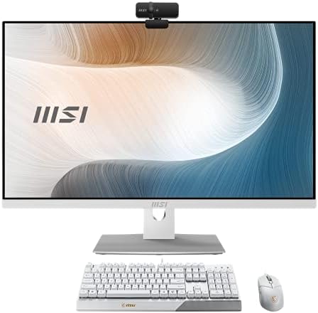 MSI Modern AM271P AIO Desktop, 27 FHD IPS-Grade LED, Intel Core i7-1165G7, 16 GB меморија, 512 GB SSD, WiFi 6, BT 5.1, бел, Windows 10