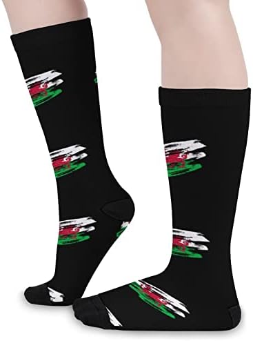 Гроздобер Велшки Знаме Боја Појавување На Високи Чорапи Модни Спортски Топли Чорапи За Мажи Жени