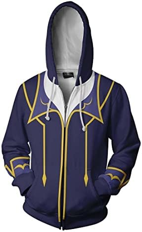 Код на топлинтвин код geass аниме cosplay hoodie zipper unisex пуловер џемпери со качулка